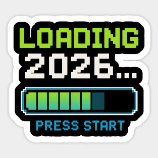 Loading 2026 Press Start Pixel Gaming Graphic Sticker